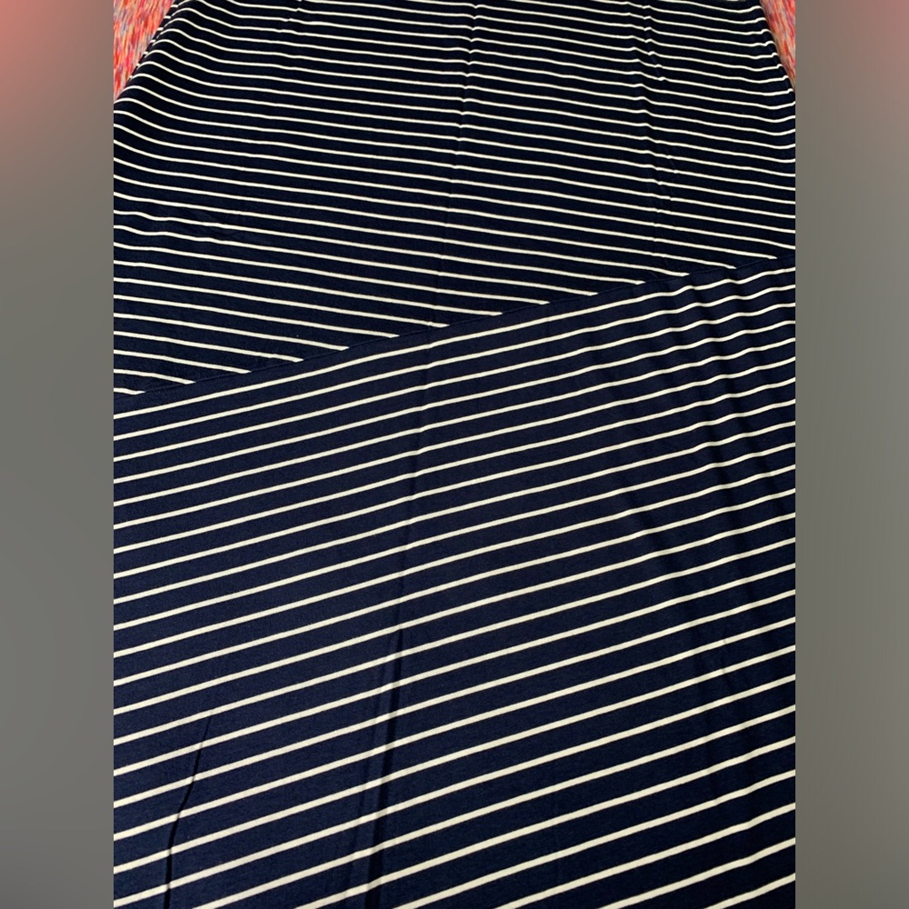 Sonoma White & Navy Striped Maxi Skirt MEDIUM NWT - Picture 5 of 9